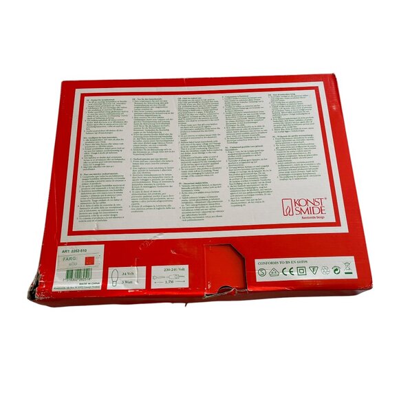 Konst Smide Swedish Design Christmas Candelabra Lights Swedish Plug Red Base - Picture 5 of 7